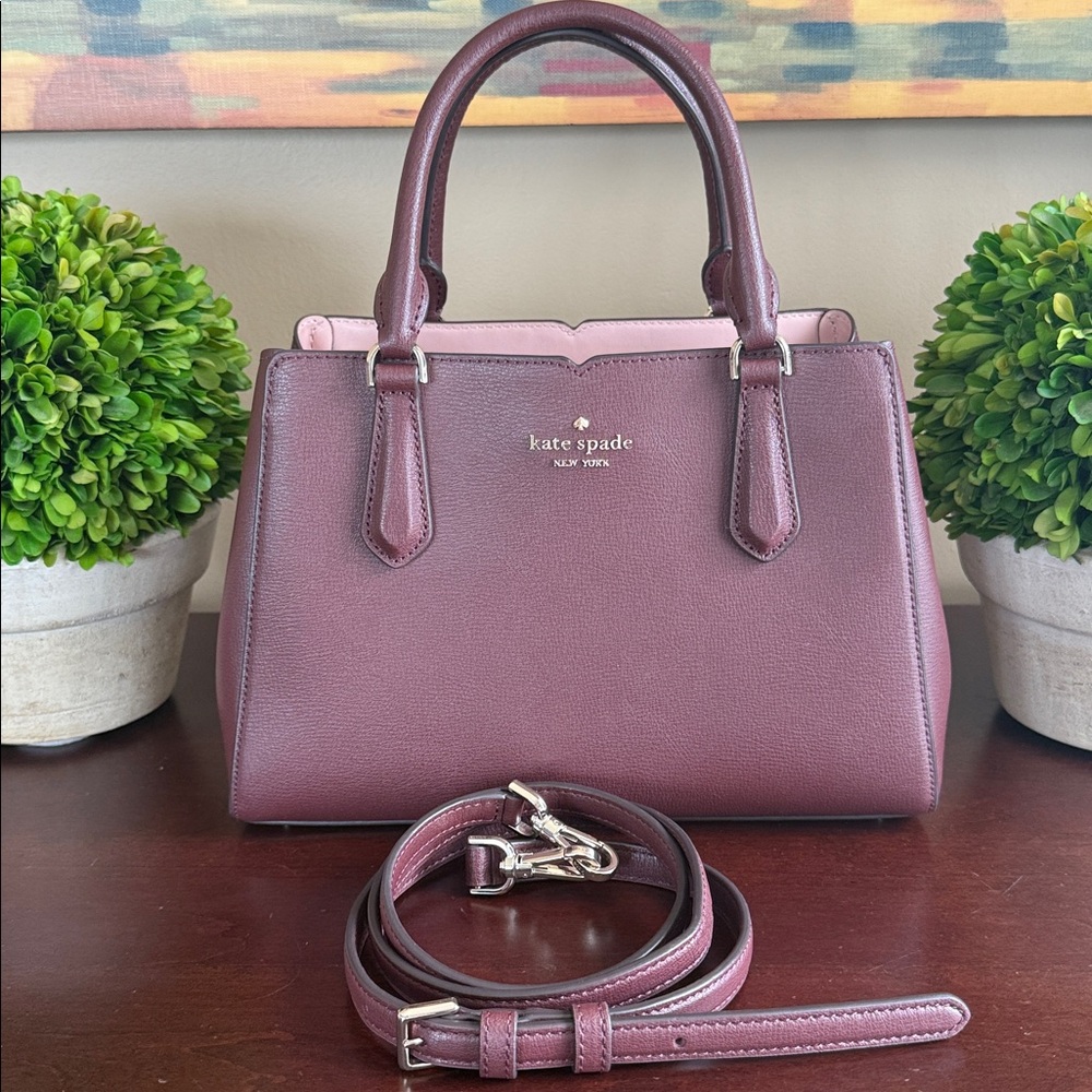 KATE SPADE ♠️ New York "Tippy" SMALL TRIPLE COMPARTMENT SATCHEL BAG 🌟EUC🌟 - Picture 6 of 17